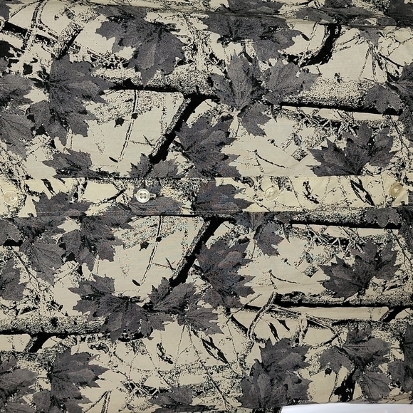 𝅺AMERICAN RAG Men's NWT SS button down. Gray/BlackWhite print 100%cotton XXL - Picture 3 of 5